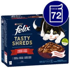 Felix FANTASTIC Tasty Shreds multipack lahodný výběr ve šťávě 72x80 g