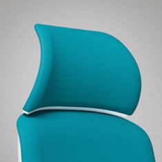 OKAMURA SYLPHY kancelářská židle modrozelená Plast bílý Bederni opěrka Podhlavník