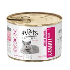 4VETS NATURAL SIMPLE RECIPE s krůtí 185g konzerva pro kočky