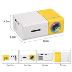 Northix Přenosný LED projektor – bílá a žlutá 