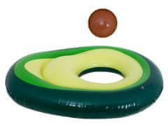Ikonka Nafukovací plavecká matrace s avokádovým míčem se semínky 150 cm XL