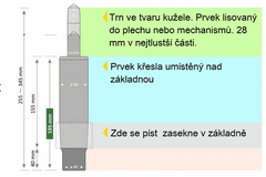 Another-Label Píst křeslový (černý) 195/40 mm
