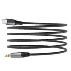 DUDAO L11ProT audio kabel USB-C / 3.5mm mini jack, šedý