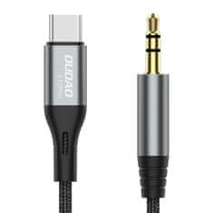 DUDAO L11ProT audio kabel USB-C / 3.5mm mini jack, šedý