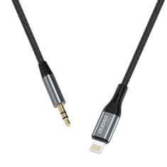 DUDAO L11Pro audio kabel Lightning / 3.5mm mini jack, šedý