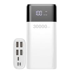 MG WPB-001 Power Bank 30000mAh 4x USB 2A, bílý