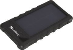 Noname Sandberg přenosný zdroj USB 16000 mAh, Outdoor Solar powerbank, pro chytré telefony, černý