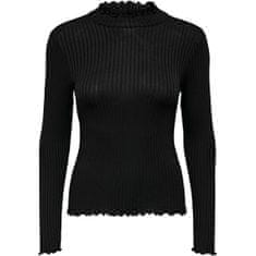 Jacqueline de Yong Dámské triko JDYFRANSISKA Stretch Fit 15228065 Black (Velikost S)