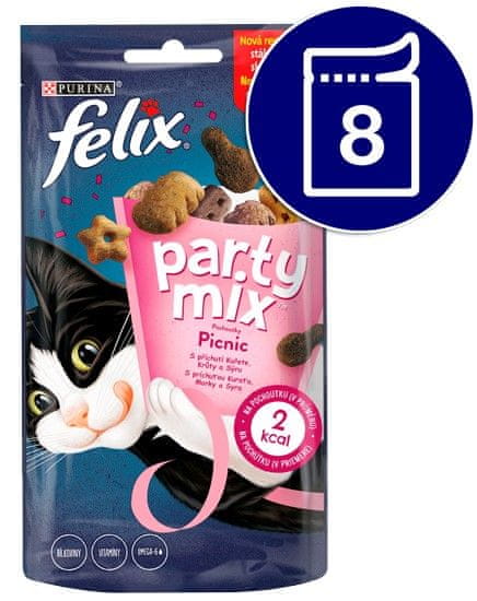 Levně Felix PARTY MIX Picnic Mix 8x60 g