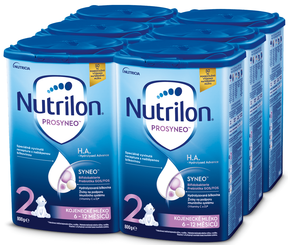 Levně Nutrilon 2 Prosyneo H.A.- Hydrolysed Advance pokračovací kojenecké mléko od uk. 6. měsíce 6x800 g