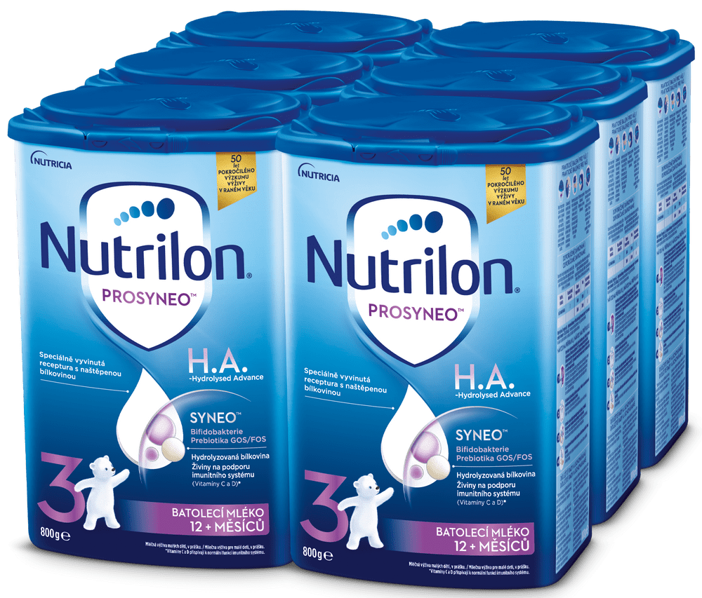 Levně Nutrilon 3 Prosyneo H.A. - Hydrolysed Advance batolecí mléko od uk. 12. měsíce 6x800 g
