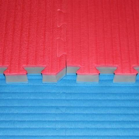 Katsudo Tatami judo puzzle třívrstvé 4 cm - modro/červené