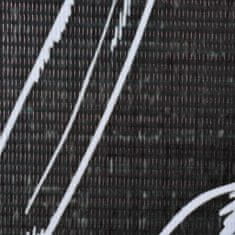 shumee Skládací paraván 200 x 170 cm pírka černobílá