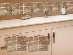 Dimex nálepky na obkládačky - Hnědý mramor mozaika - 15 x 15 cm