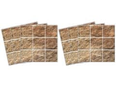 Dimex nálepky na obkládačky - Hnědý mramor mozaika - 15 x 15 cm
