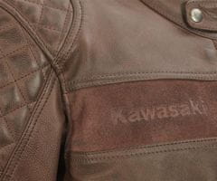Kawasaki Pánská kožená bunda LONDON - hnědá - 2XL