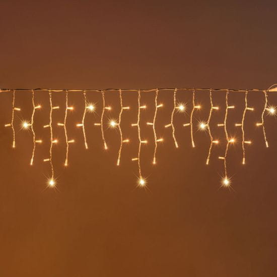 S.O.S. dekorace LED světelné krápníky - 2,5x0,35m, teple bílá, 90 diod