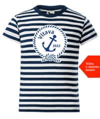 Hobbytriko Dětské vodácké tričko s vlastním potiskem - Námořnický uzel Barva: Námořnické, Velikost: 10 let / 146 cm, Délka rukávu: Krátký rukáv