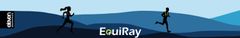 EquiRay Sportovní čelenka s modrým motivem a siluety běžců