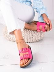 Amiatex Designové růžové nazouváky dámské bez podpatku, odstíny růžové, 36