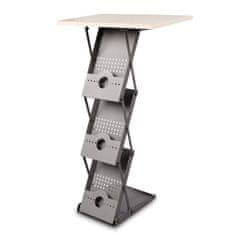 PRINTCARE Concord, stojan na letáky, skládací stolek, reklamní stolek, zásobníky na letáky, 3xA4