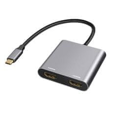 Northix Adaptér - USB-C na 2x HDMI 