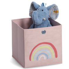 Zeller Úložný box na hračky DUHA, růžový, 28 x 28 x 28 cm