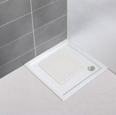 Wenko Podložka do sprchy v bílé barvě, 54 x 54 cm, protiskluzová