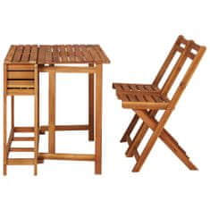 Petromila Zahradní stolek s truhlíkem a 2 bistro židlemi masivní akácie