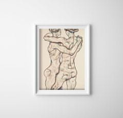 Vintage Posteria Dekorativní plakát Egon schiele nahé dívky A4 - 21x29,7 cm