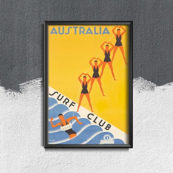 Vintage Posteria Plakát Austrálie surf club
