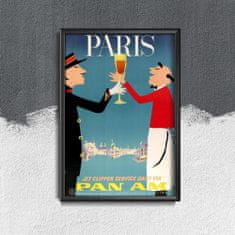 Vintage Posteria Dekorativní plakát Paříž french air A2 - 42x59,4 cm