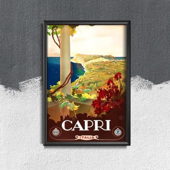 Vintage Posteria Dekorativní plakát Capri itálie