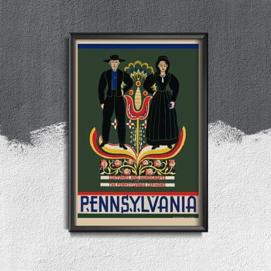 Vintage Posteria Dekorativní plakát Pennsylvanium