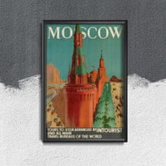 Vintage Posteria Dekorativní plakát Sovětská moskva A4 - 21x29,7 cm