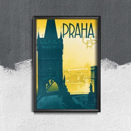 Vintage Posteria Dekorativní plakát Česká praha