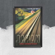 Vintage Posteria Dekorativní plakát Japonské vládní železnice A4 - 21x29,7 cm