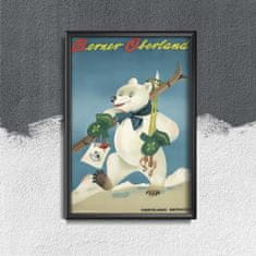 Vintage Posteria Dekorativní plakát Švýcarsko berner oberland A2 - 42x59,4 cm