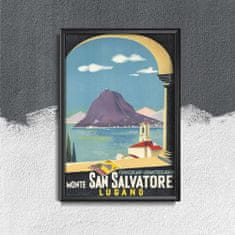 Vintage Posteria Dekorativní plakát Švýcarsko san salvator A4 - 21x29,7 cm