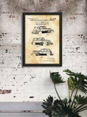 Vintage Posteria Dekorativní plakát Patent LaSalle Automobile A2 - 42x59,4 cm