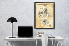 Vintage Posteria Dekorativní plakát Patent Wieschel traktor A2 - 42x59,4 cm