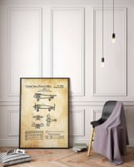 Vintage Posteria Dekorativní plakát Patent pro vertikální start a přistání letadla A4 - 21x29,7 cm