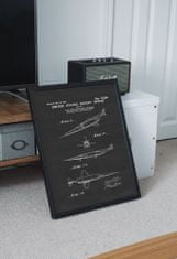 Dekorativní plakát Douglas X- patent vinobraní letadlo USA A3 - 29,7x42 cm