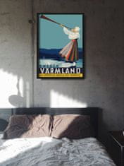 Vintage Posteria Retro plakát Švédsko varmland A1 - 59,4x84,1 cm