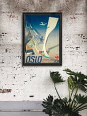 Vintage Posteria Dekorativní plakát Oslo expo norsko A4 - 21x29,7 cm