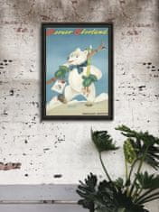 Vintage Posteria Dekorativní plakát Švýcarsko berner oberland A2 - 42x59,4 cm