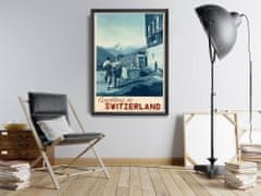 Vintage Posteria Retro plakát Švýcarsko ve švýcarsku A2 - 42x59,4 cm