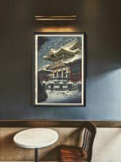 Vintage Posteria Dekorativní plakát Sníh v Yomei brány v Nikko A4 - 21x29,7 cm