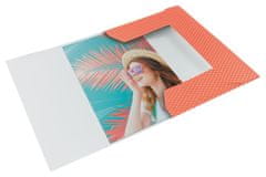 Esselte Deska s gumičkou "Colour'Breeze", koralová, kartonová, A4, 628494