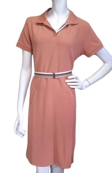 Sophia Perla cihlové žebrované šaty s límečkem Velikost: 44